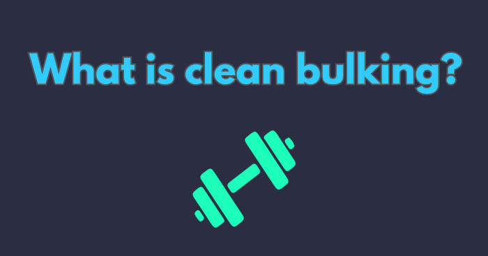 A picture of a weight that says what is clean bulking?