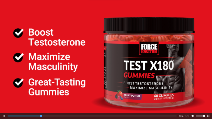 An image of the Test X180 testosterone supplement