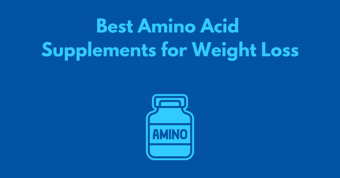 An image with the words "best amino acid supplements for weight loss." Below these words is a drawing of a supplement container with the word "AMINO" across its label.